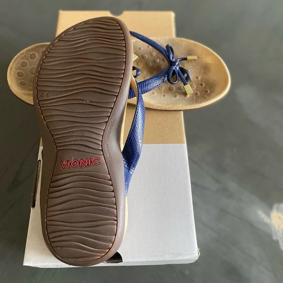 Vionic Womens Blue Sandals - Picture 1 of 4